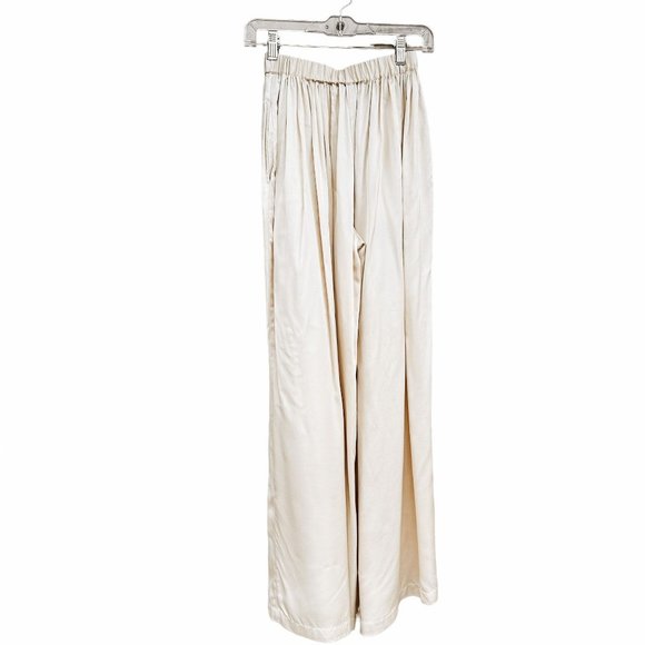 Staud Astor Wide Leg Pants Champagne - Picture 4 of 8